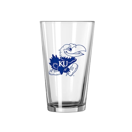 Logo Brands Kansas 16oz Gameday Pint Glass 157-G16P-1